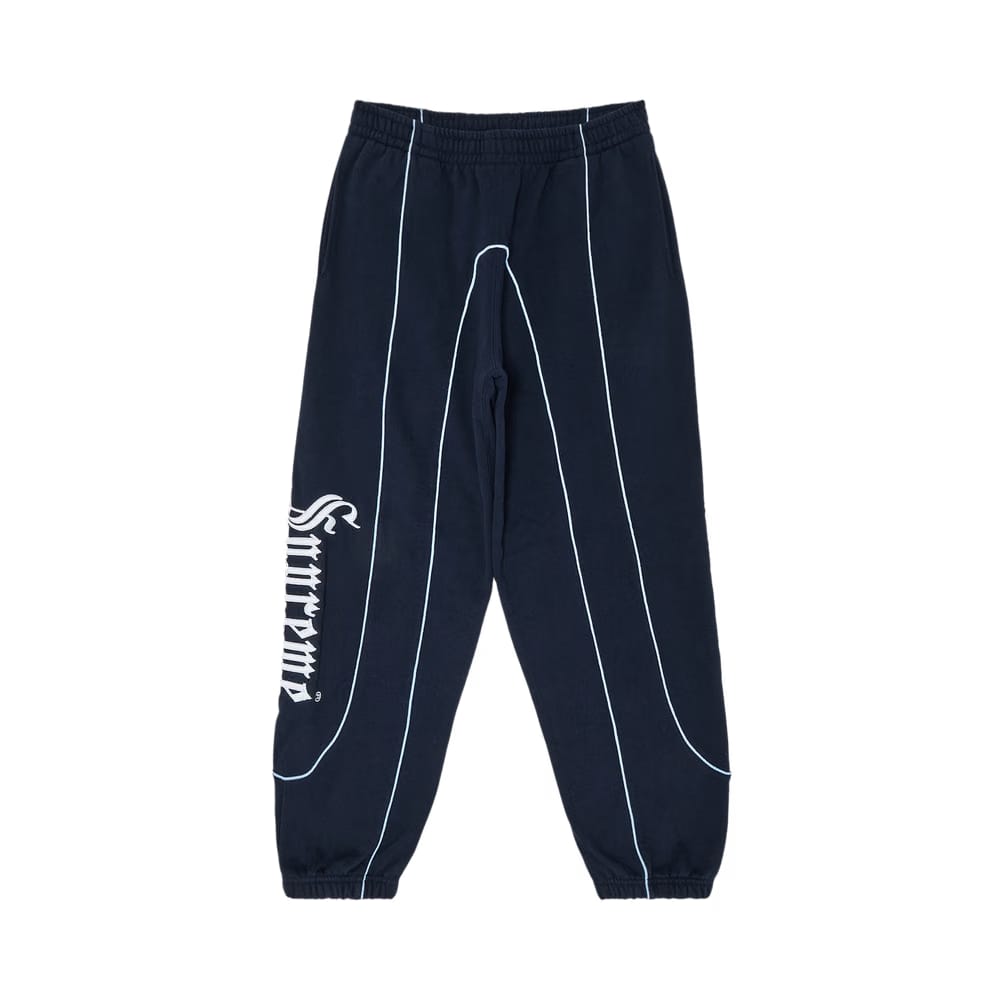 Supreme Curve Piping Sweatpant Navy