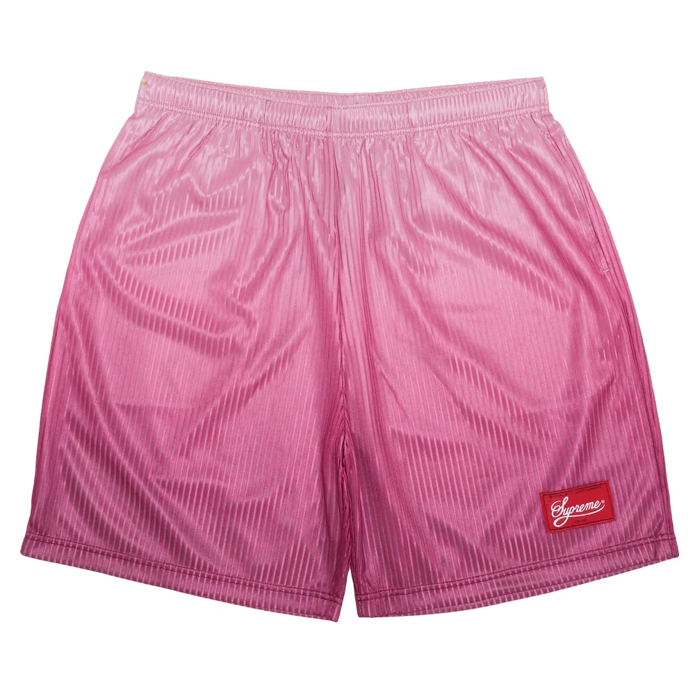 Supreme Gradient Mesh Stripe Baggy Shorts Magenta