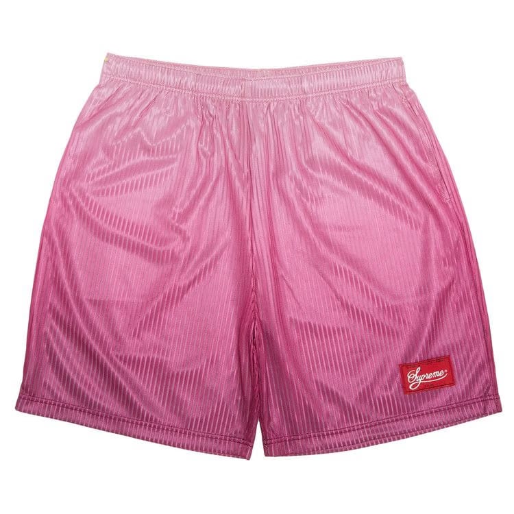 Supreme Gradient Mesh Stripe Baggy Shorts Magenta