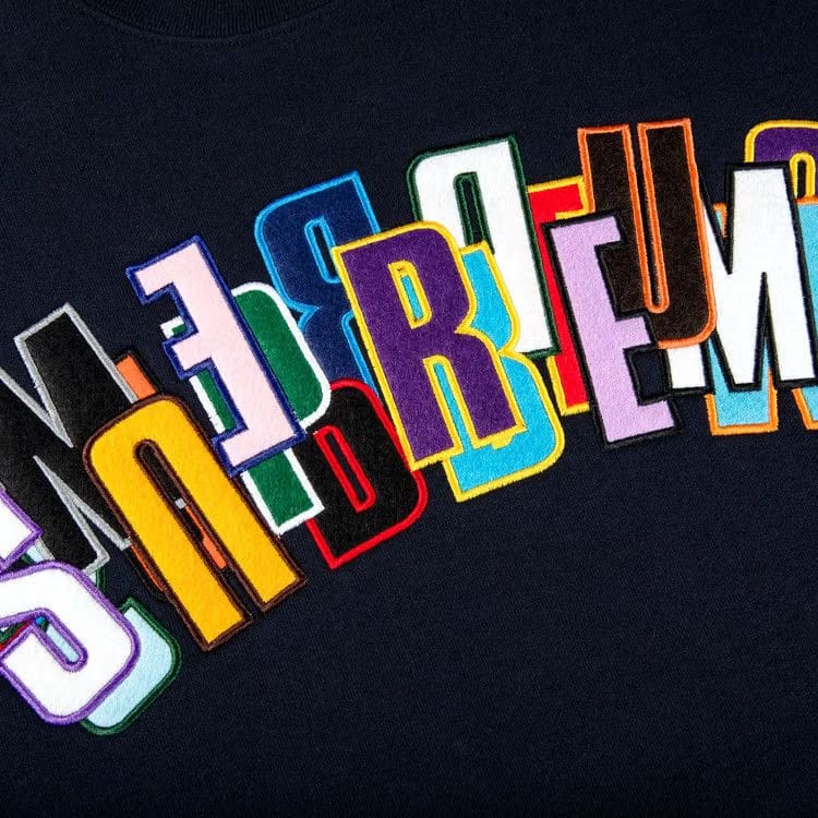 Supreme Stacked Crewneck Navy