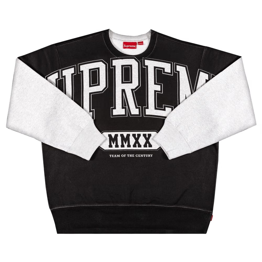 Supreme Overprint Crewneck Ash Grey