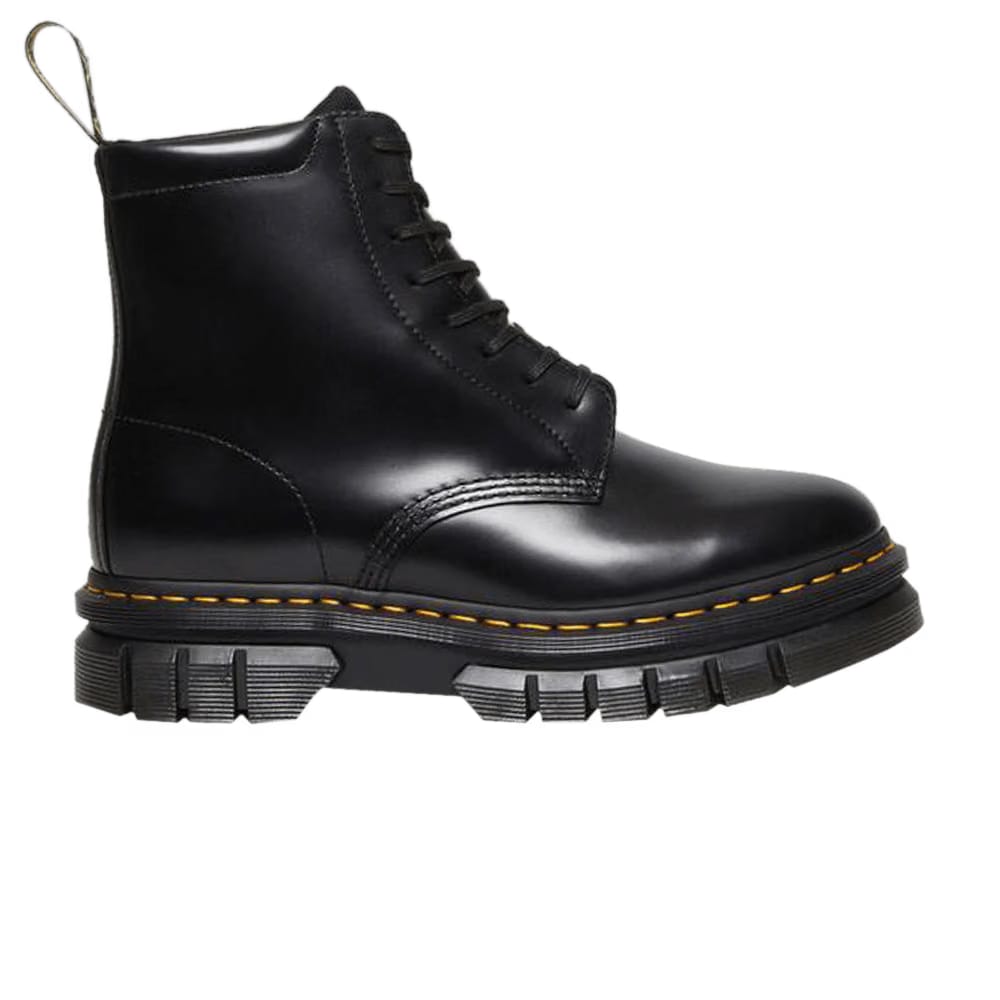 Dr. Martens Rikard Smooth Leather Platform Lace Up Boots Black