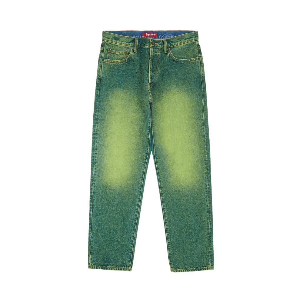 Supreme Regular Jean Overspray Green