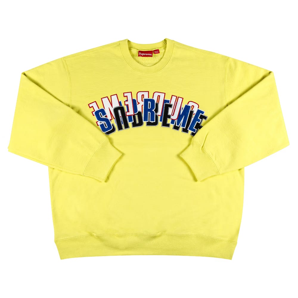 Supreme Stacked Crewneck Light Lemon
