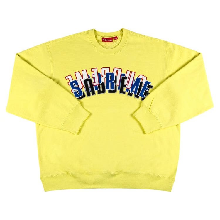 Supreme Stacked Crewneck Light Lemon