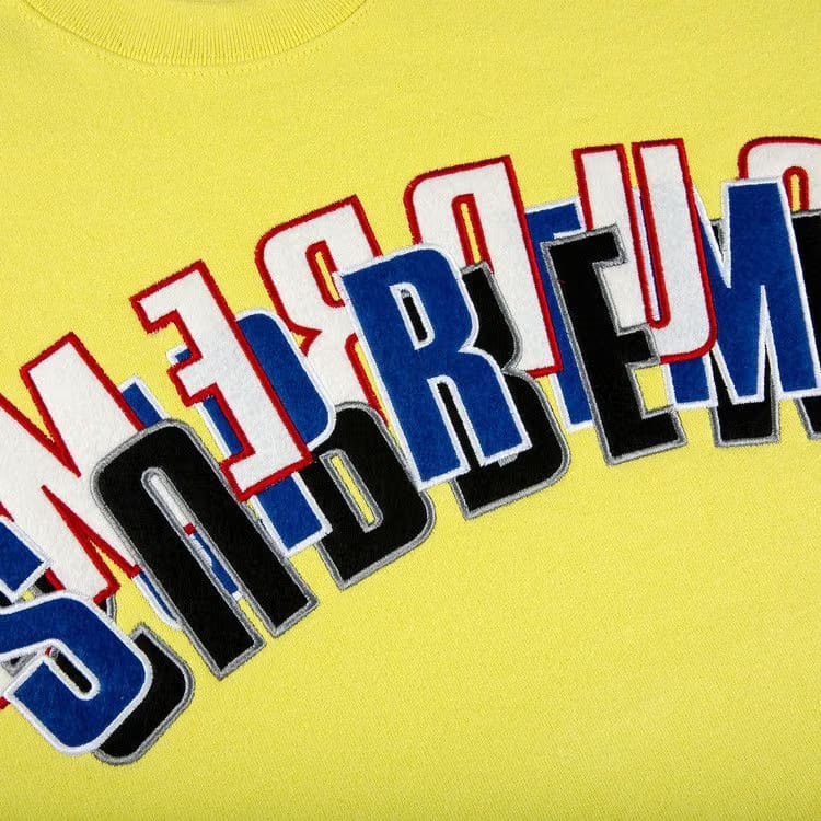 Supreme Stacked Crewneck Light Lemon