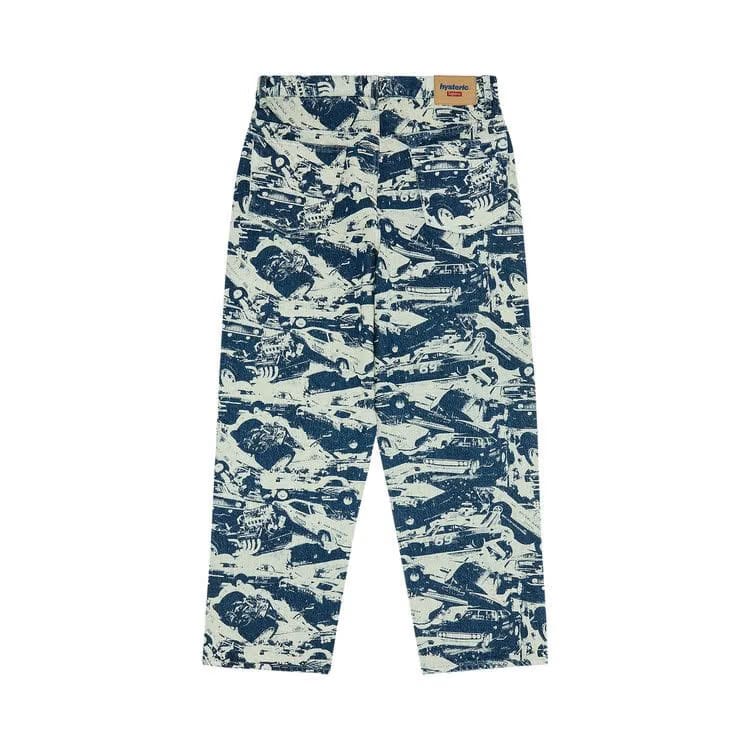 Supreme x HYSTERIC GLAMOUR Cars Baggy Jean Washed Indigo