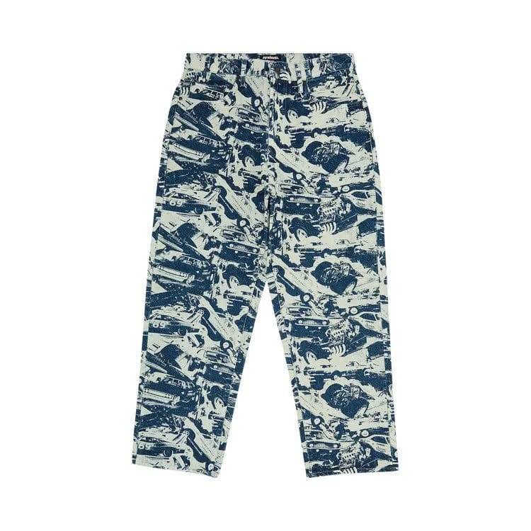 Supreme x HYSTERIC GLAMOUR Cars Baggy Jean Washed Indigo