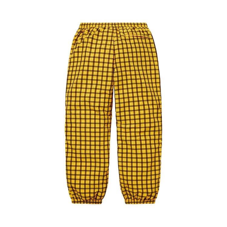 Supreme Plaid Warm Up Pant Yellow