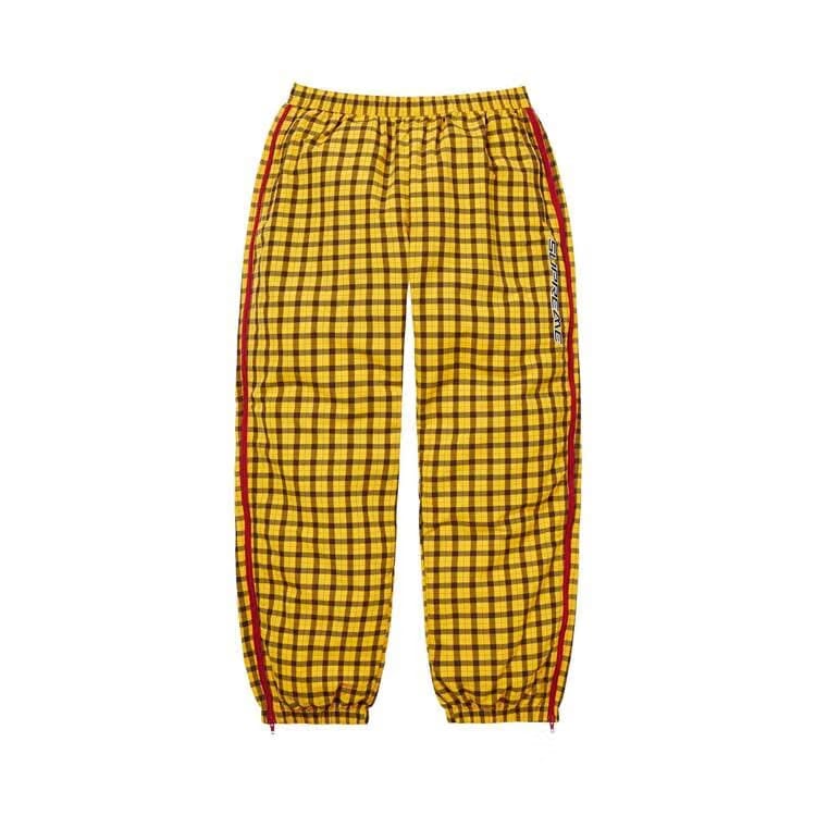 Supreme Plaid Warm Up Pant Yellow