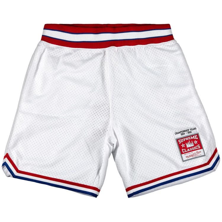 Supreme x Mitchel And Ness Basketball Shorts White