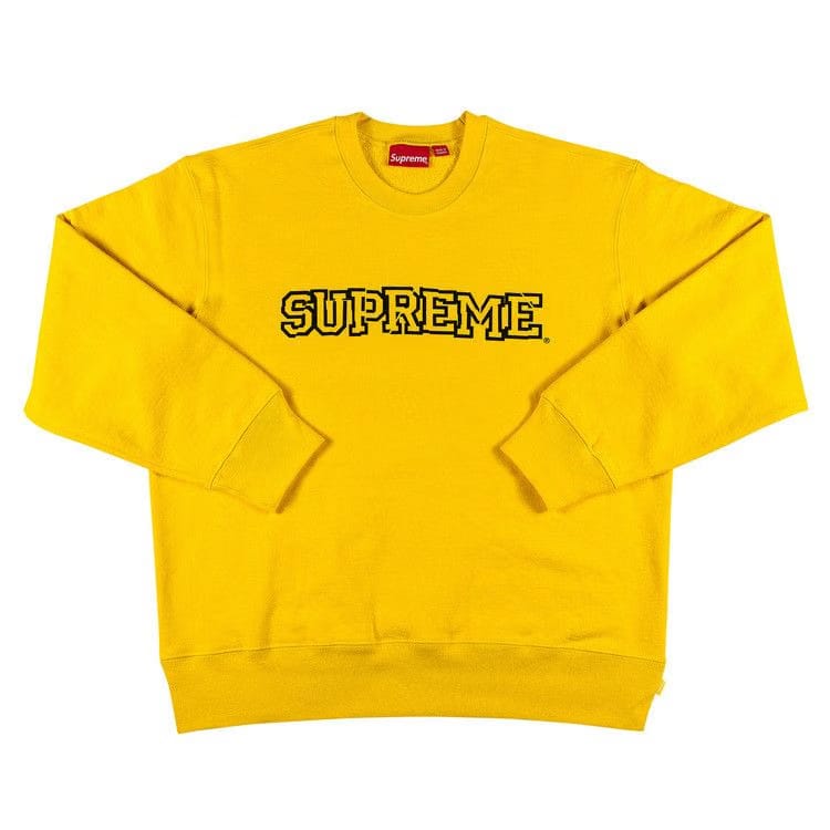 Supreme Shattered Logo Crewneck Yellow
