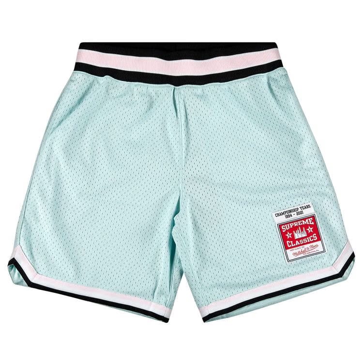 Supreme x Mitchel And Ness Basketball Shorts Light Blue