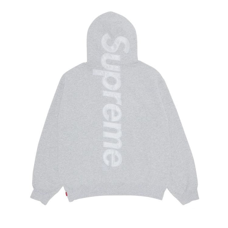 Supreme Satin Appliqué Hoodie Ash Grey