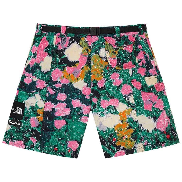 Supreme x The North Face Trekking Packable Belted Shorts Flowers