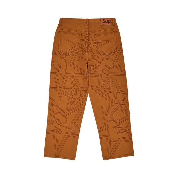 Supreme Stars Topstitch Baggy Jean Brown
