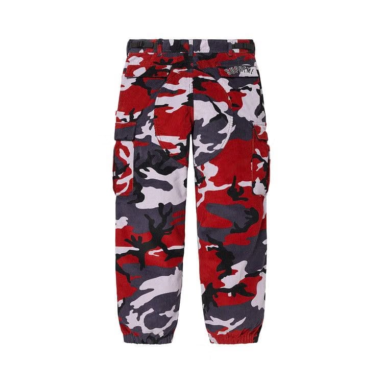 Supreme x Nike Arc Corduroy Cargo Pant Red Camo