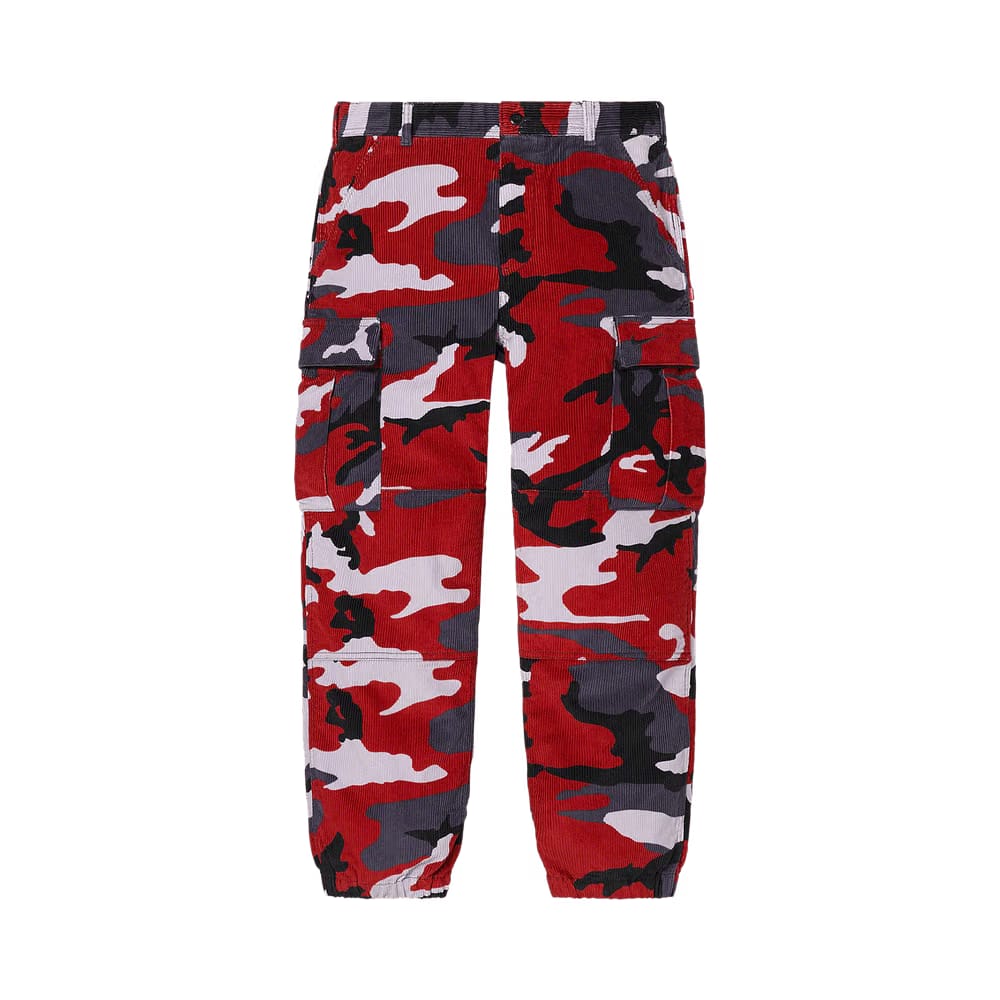 Supreme x Nike Arc Corduroy Cargo Pant Red Camo