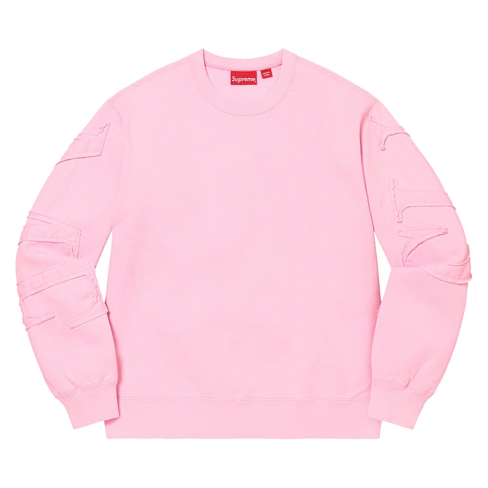 Supreme Tonal Appliqué Crewneck Pale Pink