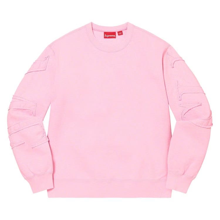 Supreme Tonal Appliqué Crewneck Pale Pink