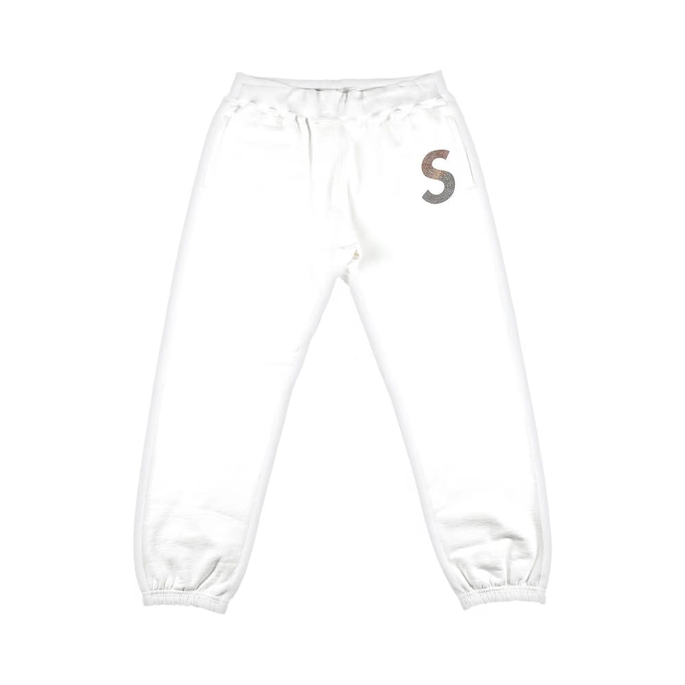 Supreme x Swarovski S Logo Sweatpant White