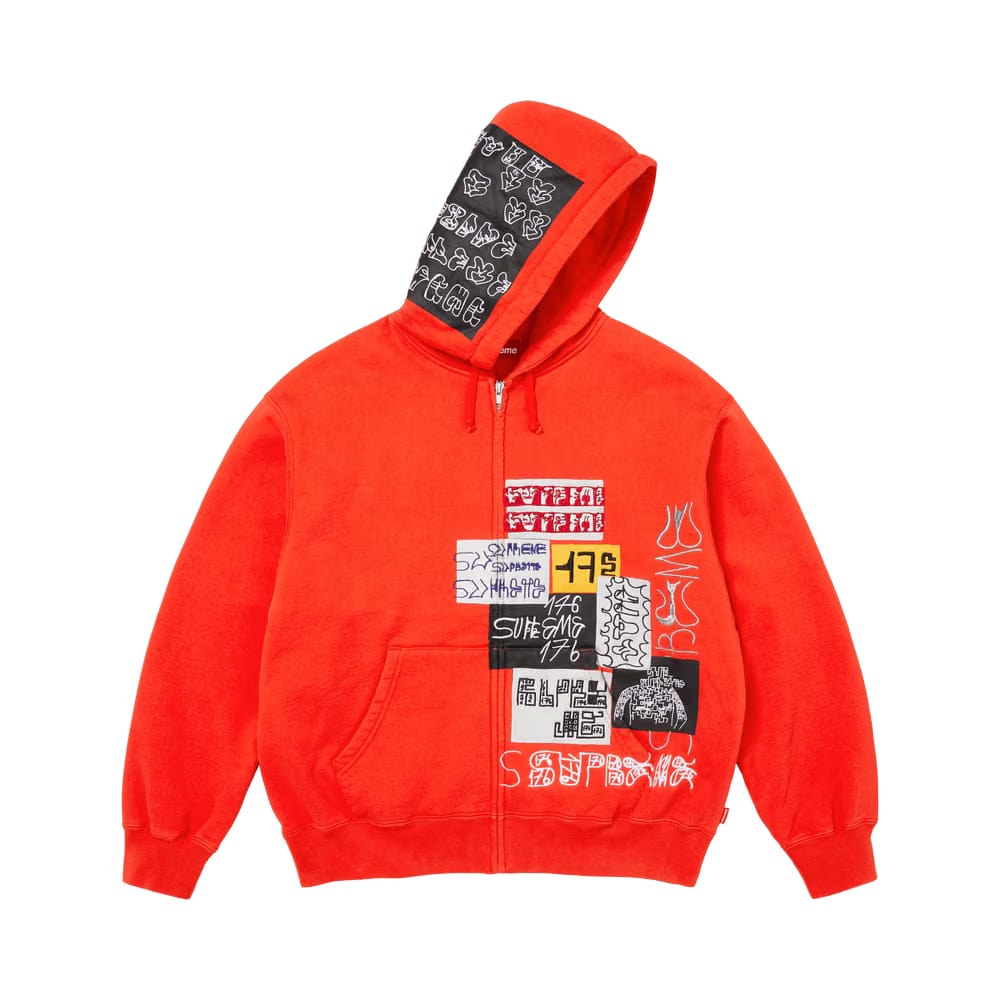Supreme 176 Zip Up Hoodie Bright Orange