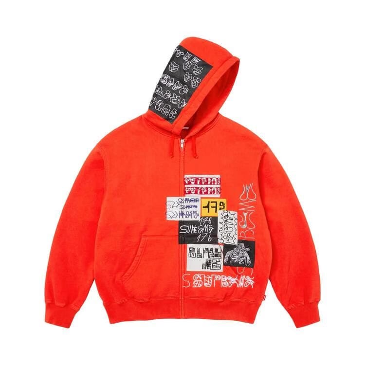 Supreme 176 Zip Up Hoodie Bright Orange