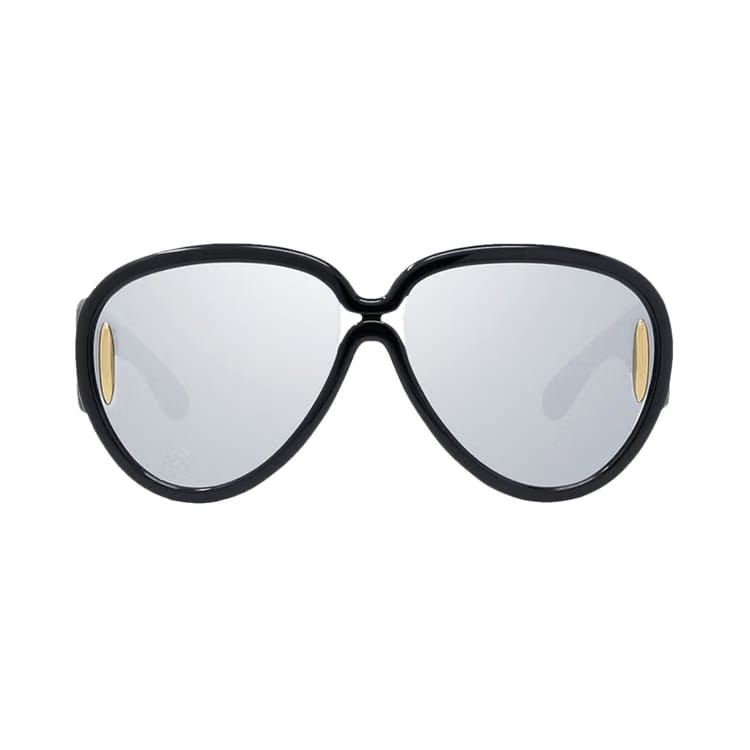 Loewe x Paula's Ibiza Pilot Mask Sunglasses Shiny Black/Smoke