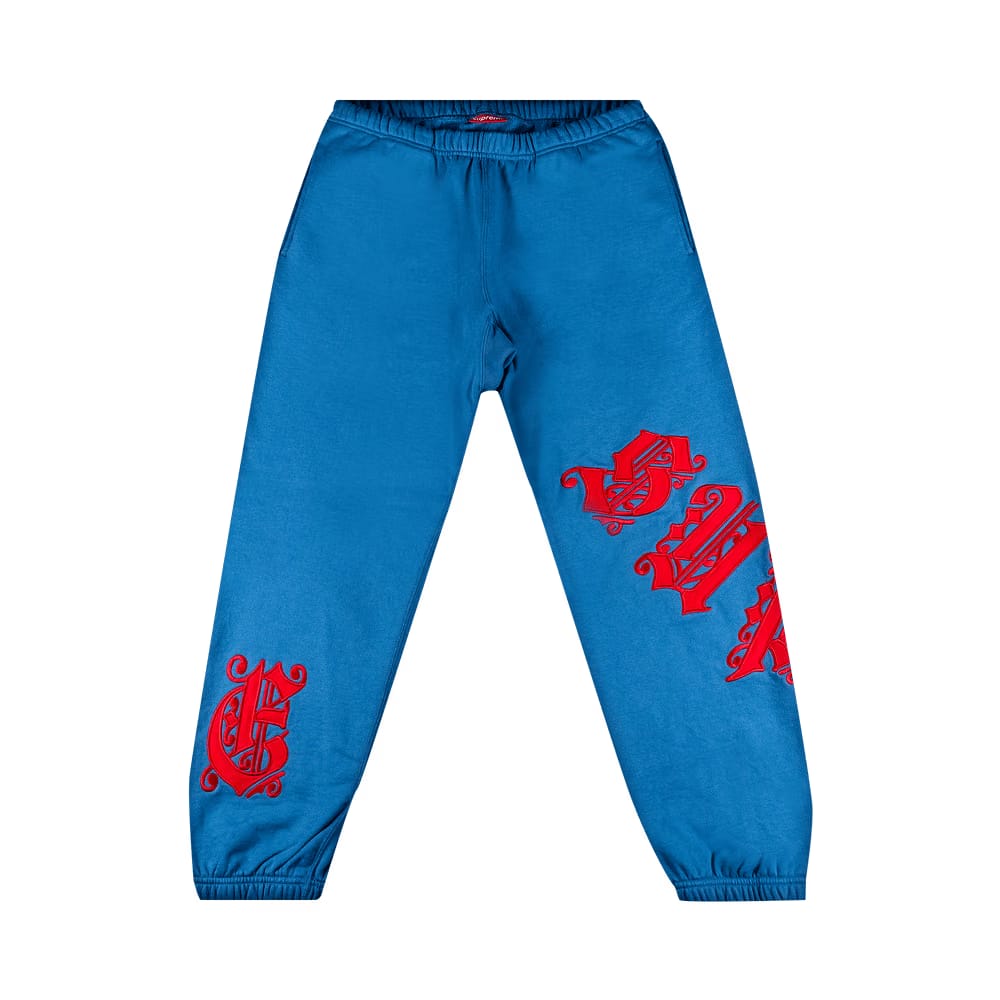 Supreme Old English Wrap Sweatpant Pale Royal