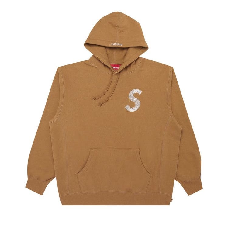 Supreme x Swarovski S Logo Hoodie Brown