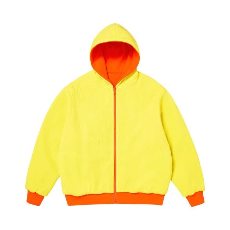 Supreme Reversible Work Zip Up Hoodie Bright Orange
