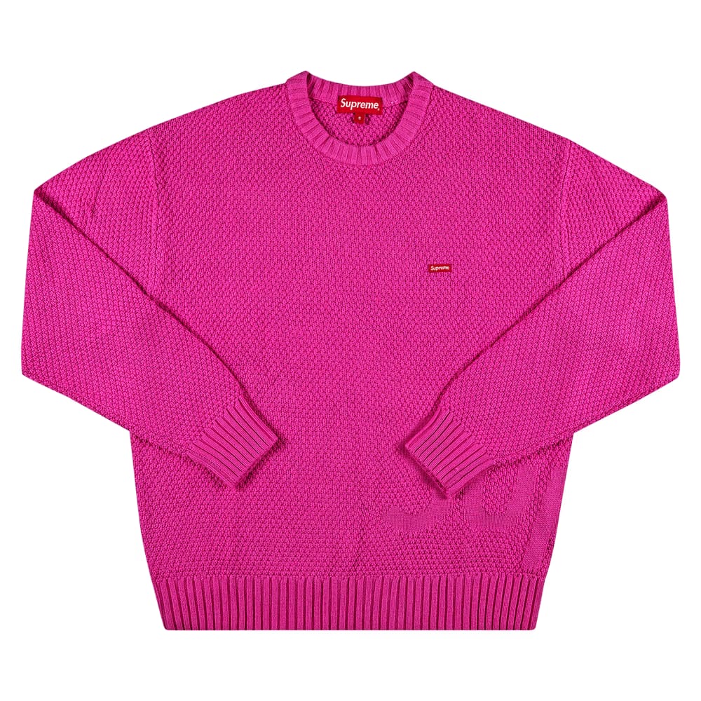 Supreme Textured Small Box Sweater Pink