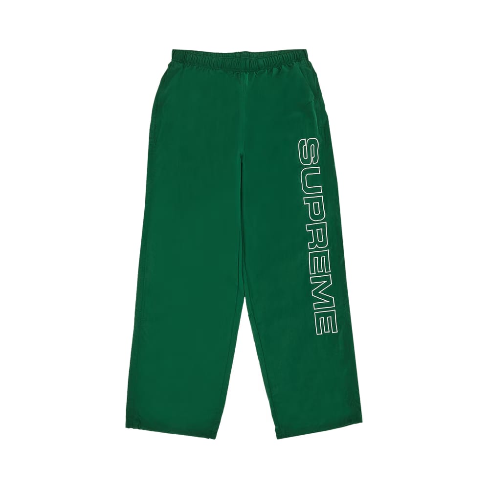 Supreme Spellout Embroidered Track Pant Dark Green