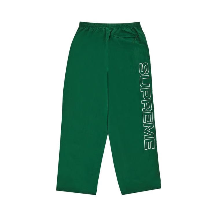 Supreme Spellout Embroidered Track Pant Dark Green