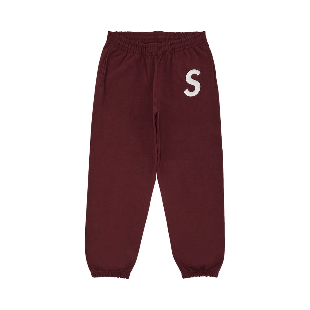 Supreme S Logo Sweatpant Maroon