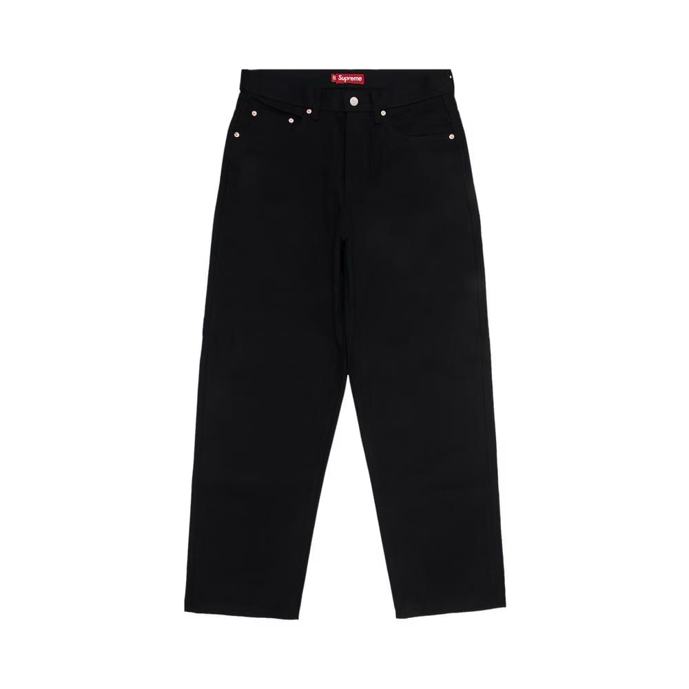 Supreme Rigid Baggy Selvedge Jean Black