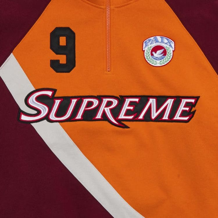 Supreme Equipé Half Zip Sweatshirt Dark Orange