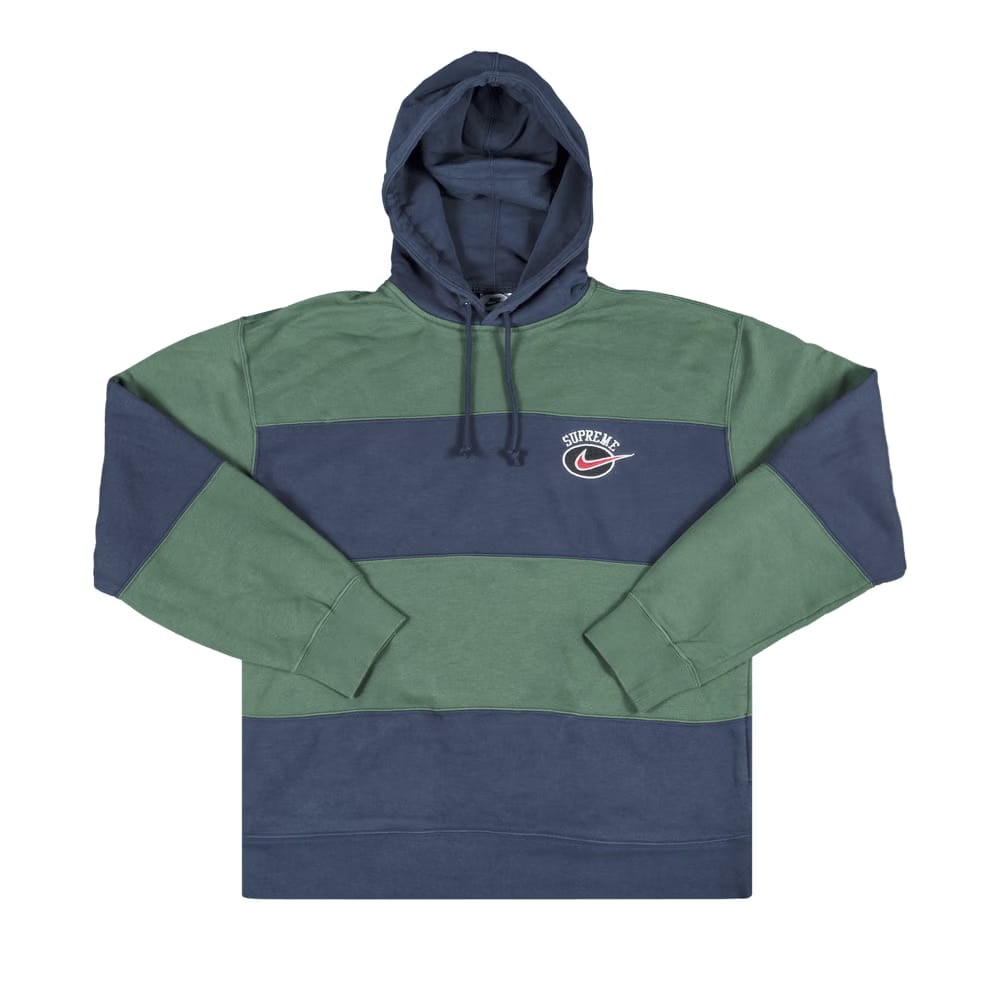 Supreme x Nike Stripe Hoodie Navy