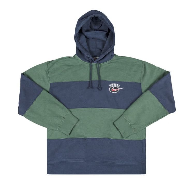 Supreme x Nike Stripe Hoodie Navy
