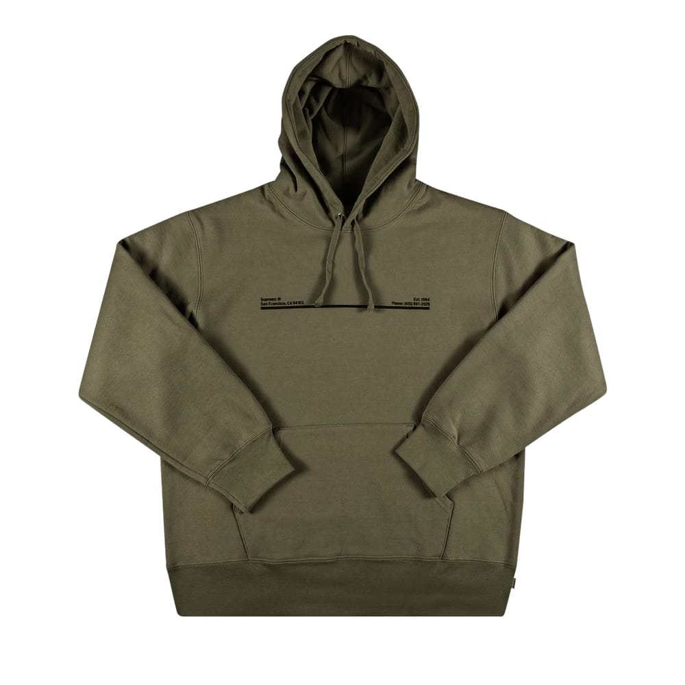 Supreme Shop Hoodie - San Francisco Light Olive