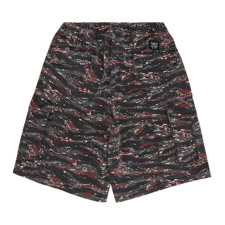 Supreme Cargo Shorts Red Tiger Camo