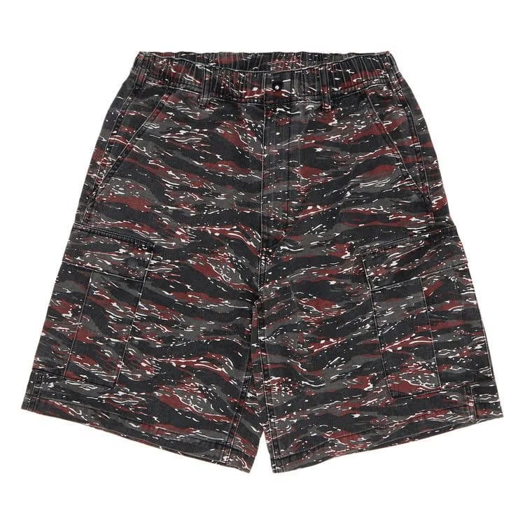 Supreme Cargo Shorts Red Tiger Camo
