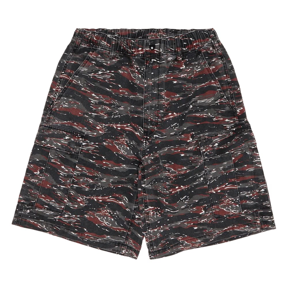 Supreme Cargo Shorts Red Tiger Camo