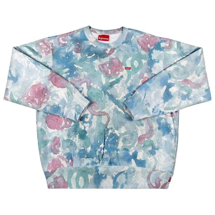 Supreme Small Box Crewneck Watercolor Floral