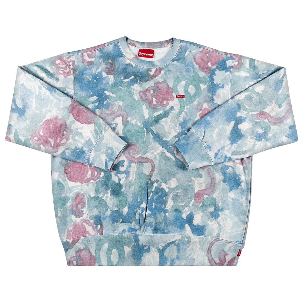 Supreme Small Box Crewneck Watercolor Floral