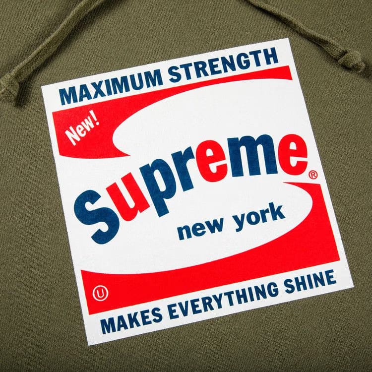 Supreme Shine Hoodie Light Olive
