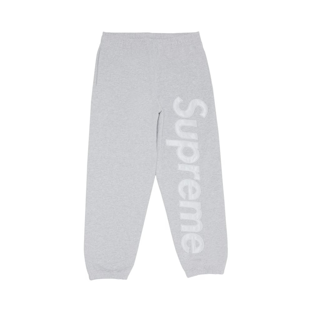Supreme Satin Appliqué Sweatpant Ash Grey
