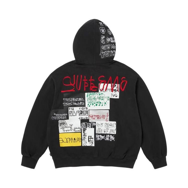 Supreme 176 Zip Up Hoodie Black