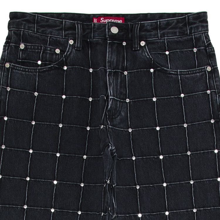 Supreme Studded Seam Loose Fit Jean Black