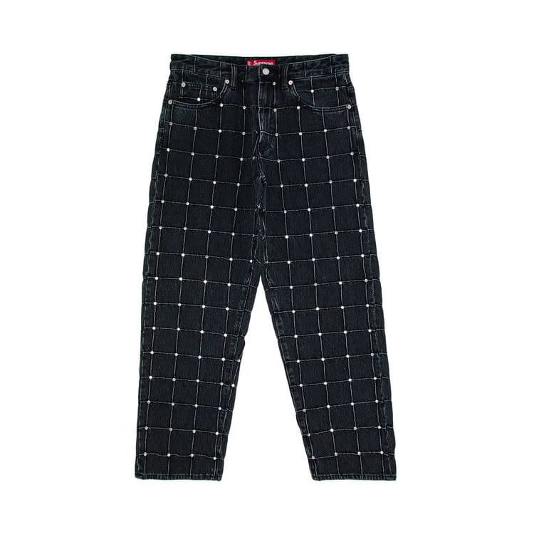 Supreme Studded Seam Loose Fit Jean Black